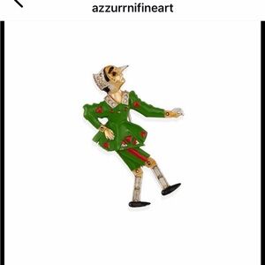 Green and Red Articulated Brooch